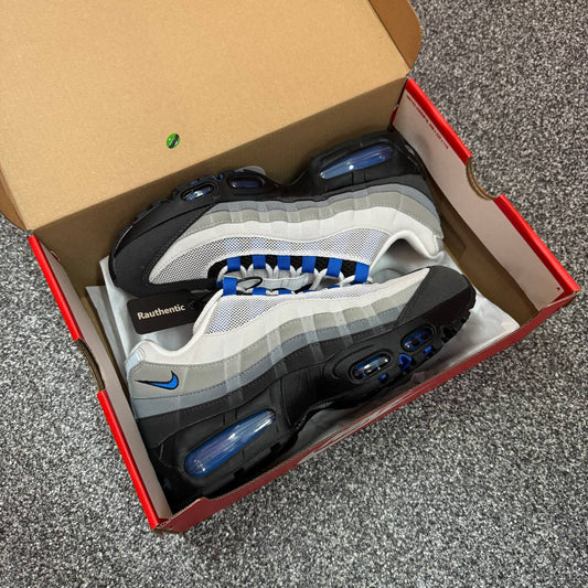 US 9.5 NIKE AIR MAX 95 BIG BUBBLE COOL GREY BLUE SPARK