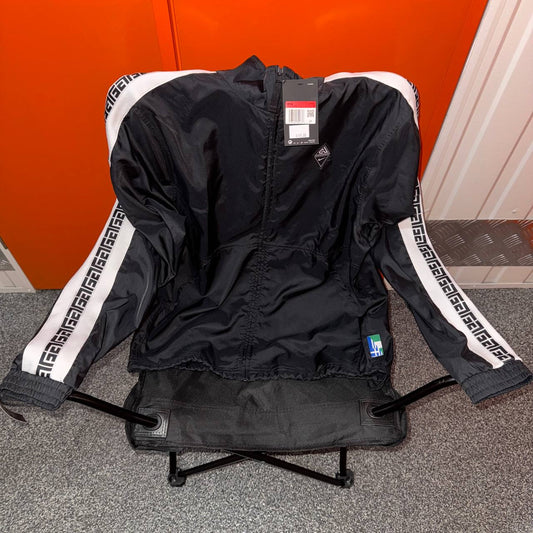 US L NIKE ZIPPER CASUAL SPORTS STAND COLLAR JACKET BLACK