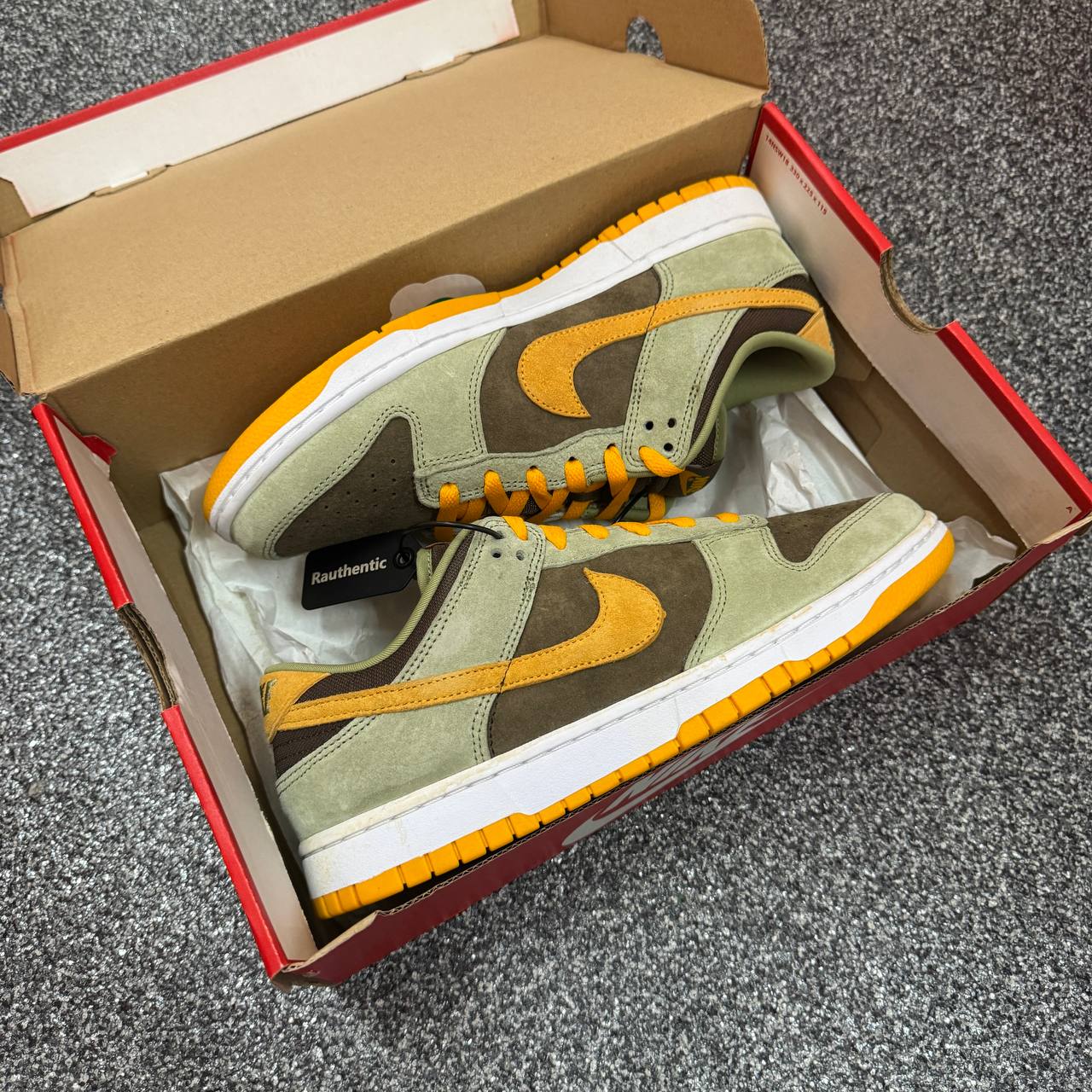 US 10.5 NIKE DUNK LOW DUSTY OLIVE GREEN