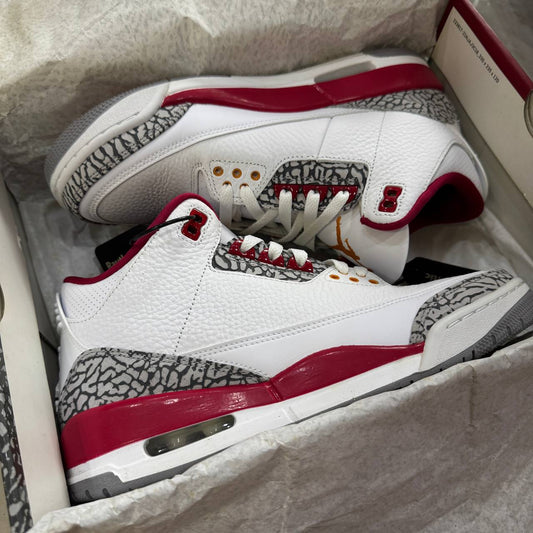 US 9 USED NIKE AIR JORDAN 3 FIRE RED