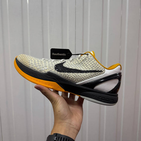 US 11 USED NIKE KOBE 6 WHITE DEL SOL