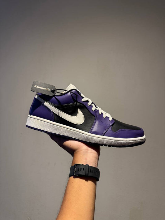 US 12 NIKE AIR JORDAN 1 LOW COURT PURPLE BLACK