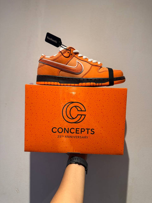 US 9.5 NIKE SB DUNK LOW X CONCEPTS ORANGE LOBSTER SPECIAL BOX