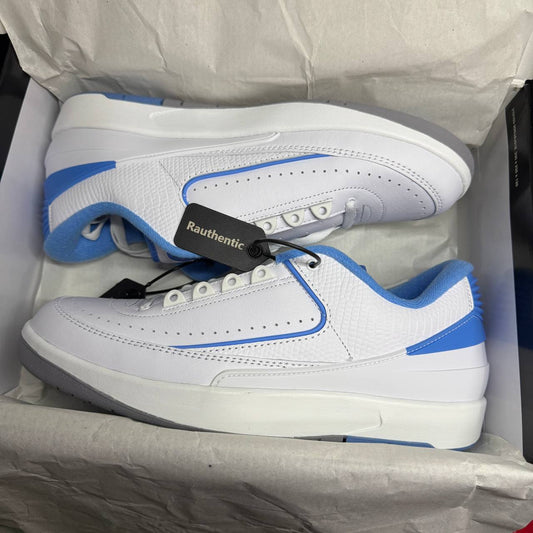 US 10 NIKE AIR JORDAN 2 LOW UNC UNIVERISITY BLUE