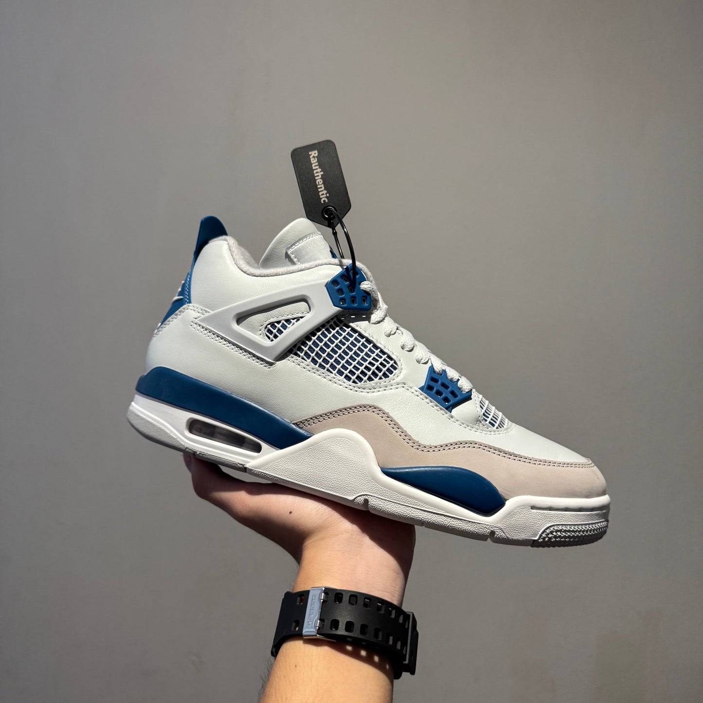 US 10 NIKE AIR JORDAN 4 MILITARY INDUSTRIAL BLUE