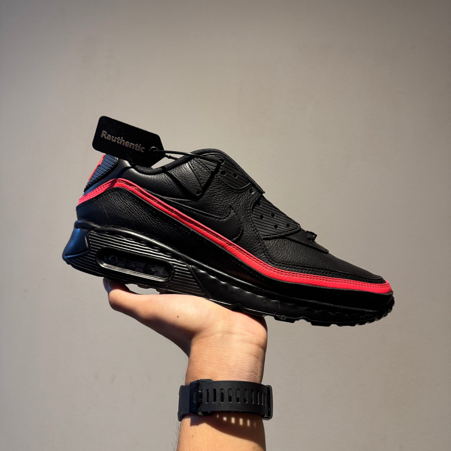 US 10 NIKE X UNDEFEATED AIR MAX 90 'BLACK SOLAR RED'
