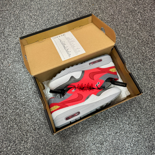 US 8 NIKE AIR MAX 1 X CLOT SOLAR RED