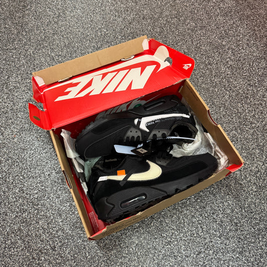 US 10 USED NIKE AIR MAX 90 X OFF WHITE BLACK