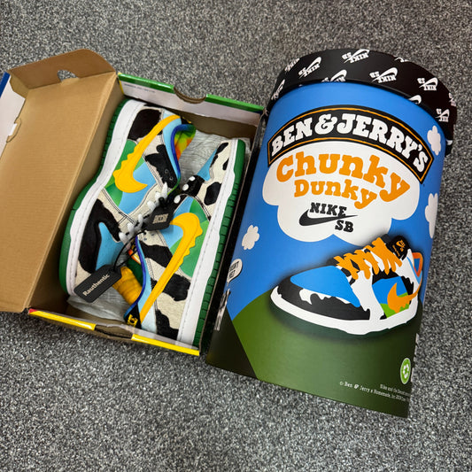 US 9 NIKE DUNK LOW SB X BEN & JERRY'S CHUNKY DUNKY SPECIAL BOX