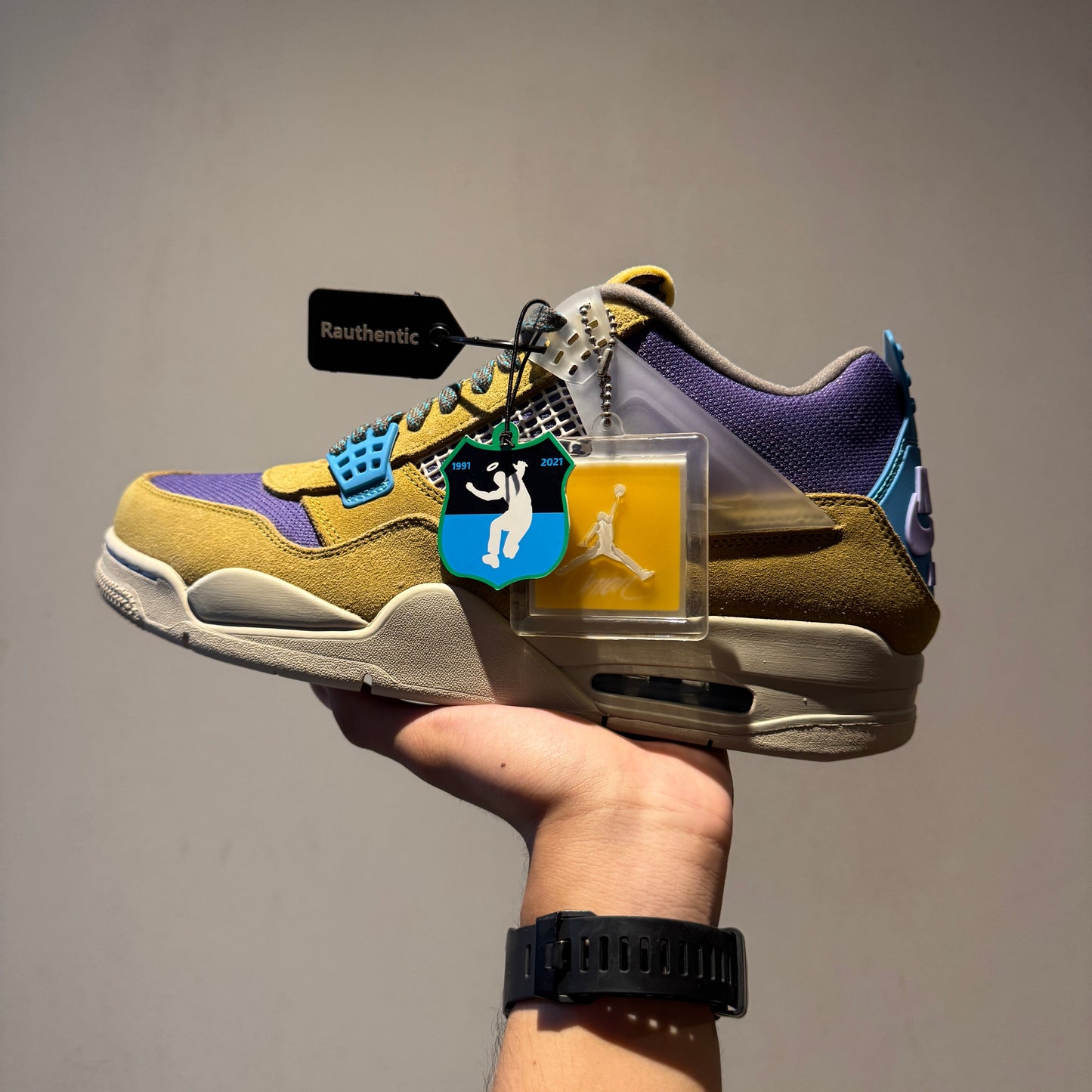 US 12 NIKE AIR JORDAN 4 RETRO X UNION DESERT MOSS