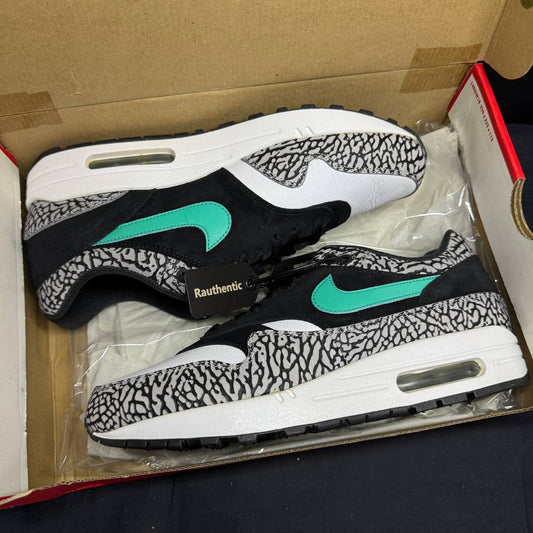 US 9.5 NIKE AIR MAX 1 X ATMOS ELEPHANT PRINT