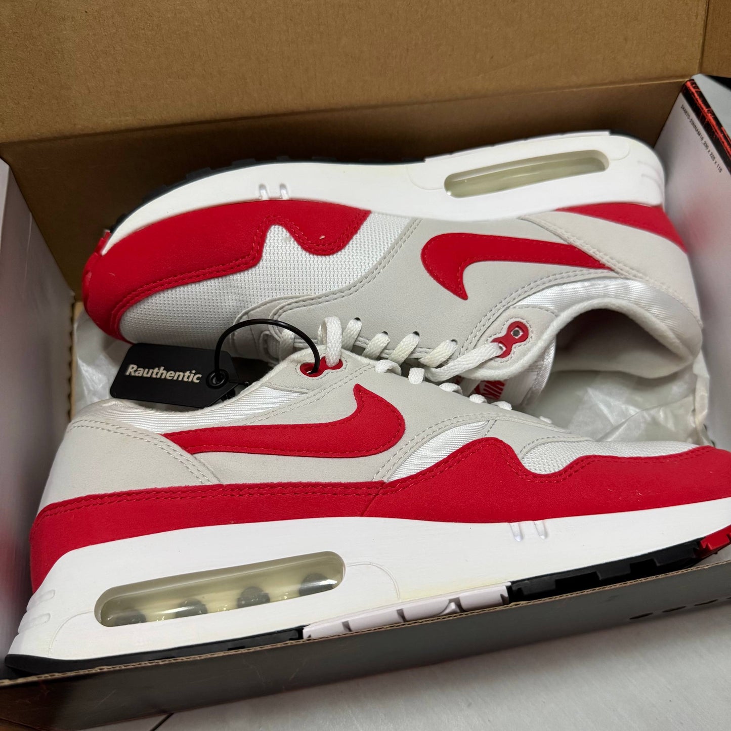 US 10 NIKE AIR MAX 1 '86 OG BIG BUBBLE SPOT RED