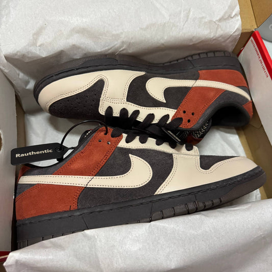 US 10 NIKE DUNK LOW RED PANDA VELVET BROWN SANDDRIFT