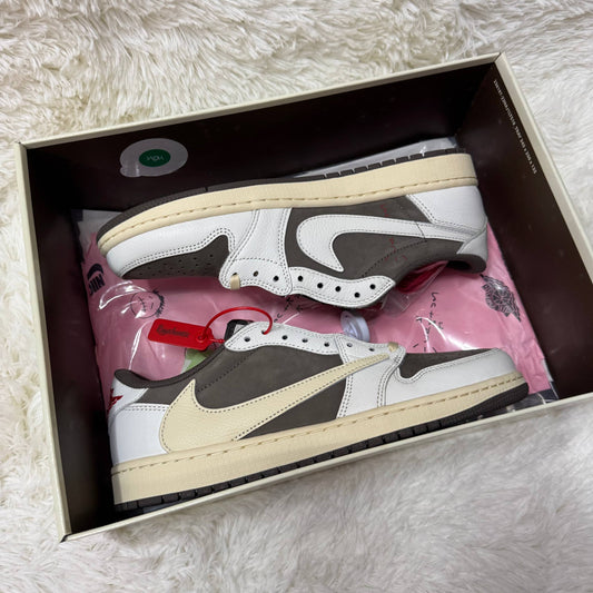 US 10 NIKE AIR JORDAN 1 LOW X TRAVIS SCOTT REVERSE MOCHA